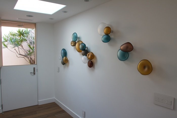 Residential Custom Wall Mounted Glass Art by Christopher Jeffries - Rock Series