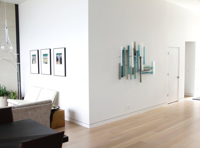 Residential Custom Wall Mounted Glass Art by Christopher Jeffries - Intersection Series
