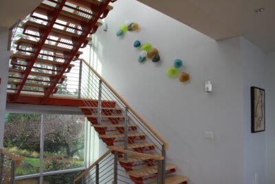 Residential Custom Wall Mounted Glass Art by Christopher Jeffries - Rock Series